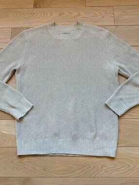 Everlane Men's Ribbed Knit Pullover Crewneck Sweater Pistachio Medium